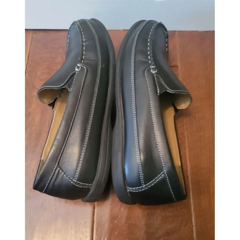 Johnston & Murphy Locklin Leather Venetian‎ Slip-Ons Boy's Size 8.5 Black